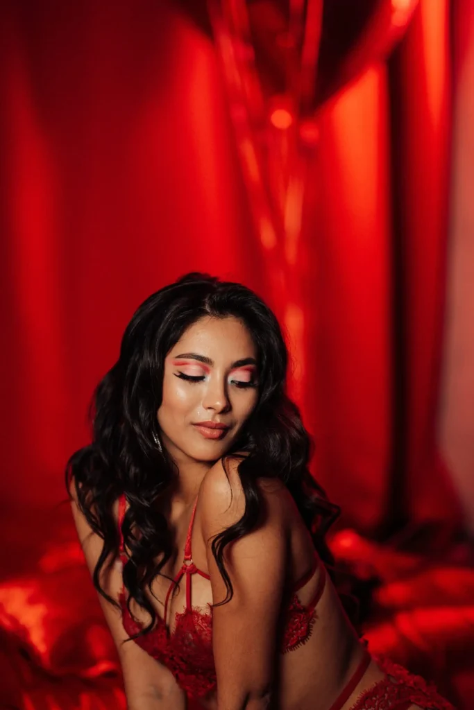 Entertainer portrait under red lighting, Controversy Pittsburgh promo