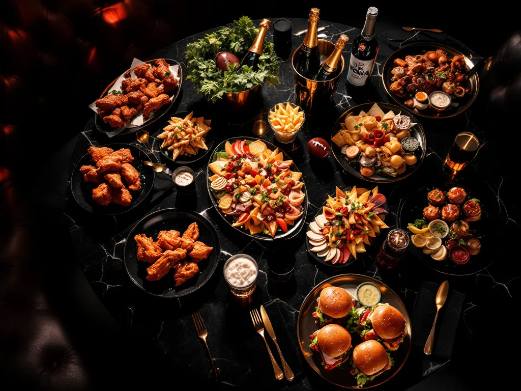 Gameday food platter and premium bottle service at Controversy nightclub in Pittsburgh